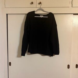 Ava & Viv Black V-Neck Sweater
